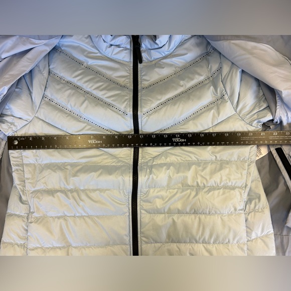 NIKE Down Puffer w/ WindbreakerJacket Women Large Blue 2PC. Set Water Resistant - Picture 16 of 16